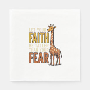Faith Over Fear Giraffe Vintage Christelijk T-shir Servet