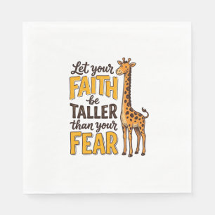 Faith Over Fear Giraffe Vintage Christelijk T-shir Servet