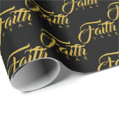 Faith Over Fear Gold en Black Cadeaupapier (Rol Hoek)