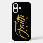 Faith Over Fear Gold en Black Case-Mate iPhone Case (Achterkant)