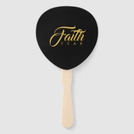 Faith Over Fear Gold en Black Handwaaier