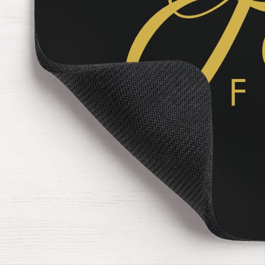 Faith Over Fear Gold en Black Muismat (Hoek)