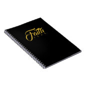 Faith Over Fear Gold en Black Notitieboek (Rechterzijde)