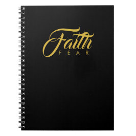 Faith Over Fear Gold en Black Notitieboek