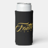 Faith Over Fear Gold en Black Seltzer Blikjeskoeler (Seltzer Voorkant)