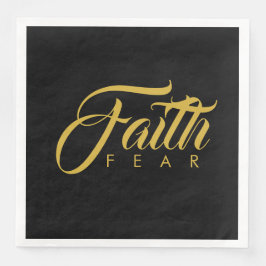 Faith Over Fear Gold en Black Servet