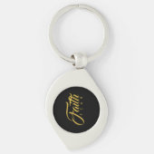 Faith Over Fear Gold en Black Sleutelhanger (Voorkant)
