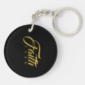 Faith Over Fear Gold en Black Sleutelhanger (Achterkant)