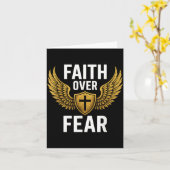 Faith Over Fear Gold  Kaart (Gele Bloem)