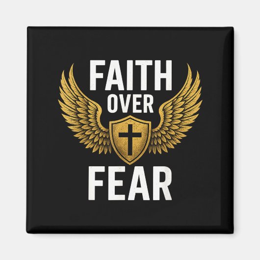 Faith Over Fear Gold Magneet (Voorkant)