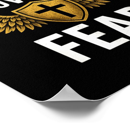 Faith Over Fear Gold Poster (Hoek)