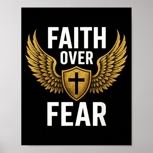 Faith Over Fear Gold  Poster (Voorkant)