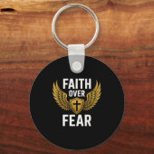 Faith Over Fear Gold Sleutelhanger (Voorkant)