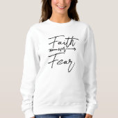 Faith Over Fear Hoodie - Inspirerend Christelijk Trui (Voorkant)