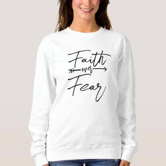 Faith Over Fear Hoodie - Inspirerend Christelijk Trui (Voorkant)