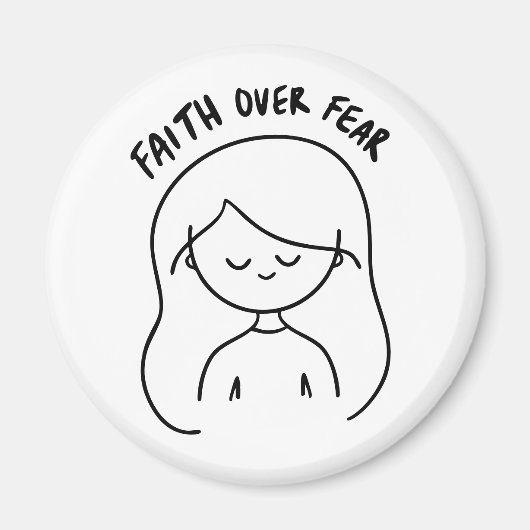 Faith Over Fear Inspirational Magnet (Voorkant)