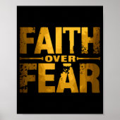 Faith Over Fear Insrational Christian Quote  Poster (Voorkant)