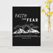 Faith Over Fear - Isaiah 41_10 Bible Verse  Kaart (Gele Bloem)