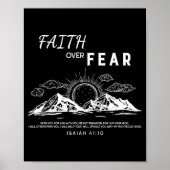 Faith Over Fear - Isaiah 41_10 Bible Verse  Poster (Voorkant)
