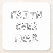 Faith over Fear Kartonnen Onderzetters (Voorkant)