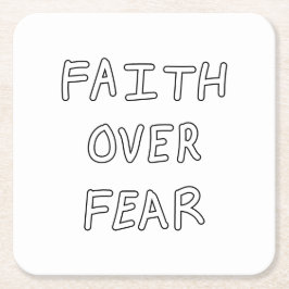 Faith over Fear Kartonnen Onderzetters