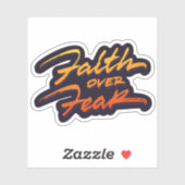 Faith Over Fear, kleur Sticker (Vel)