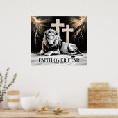 Faith Over Fear Poster (Keuken)