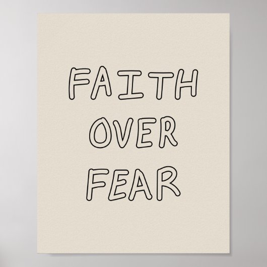 Faith over Fear Poster (Voorkant)