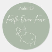Faith Over Fear Psalm 23 Christian Sticker (Voorkant)