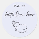 Faith Over Fear Psalm 23 Christian Sticker (Voorkant)