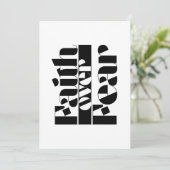 Faith Over Fear Retro Christelijke Inspirerend Typ Kaart (Staand voorkant)