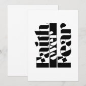 Faith Over Fear Retro Christelijke Inspirerend Typ Kaart (Voorkant / Achterkant)