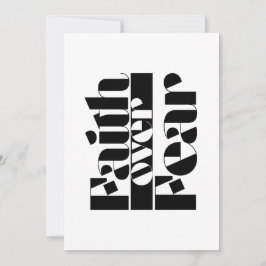 Faith Over Fear Retro Christelijke Inspirerend Typ Kaart
