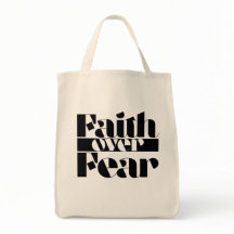 Faith Over Fear Retro Christelijke Inspirerend Typ