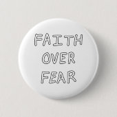 Faith over Fear Ronde Button 5,7 Cm (Voorkant)