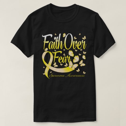 Faith Over Fear Sarcoma Awareness Butterfly T-shirt (Design voorkant)