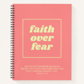 Faith Over Fear Scripture Christian Notitieboek (Voorkant)