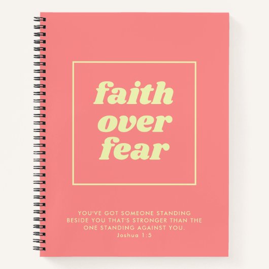 Faith Over Fear Scripture Christian Notitieboek (Voorkant)