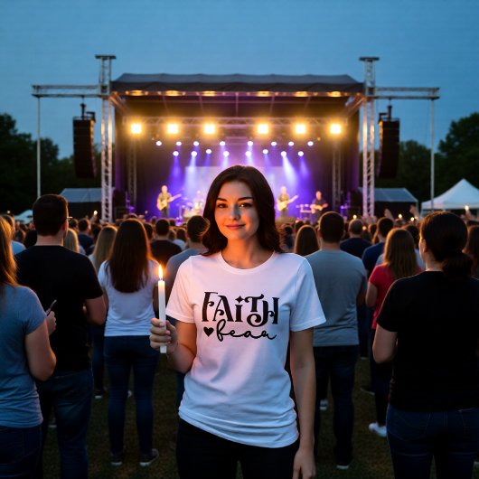 Faith Over Fear Simple Statement Tri-Blend Shirt
