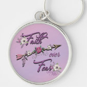 Faith Over Fear Sleutelhanger (Voorkant)