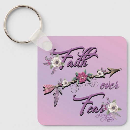 Faith Over Fear Sleutelhanger (Voorkant)