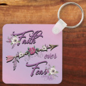 Faith Over Fear Sleutelhanger (Achterkant)