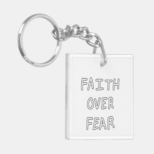 Faith over Fear Sleutelhanger (Voorkant Links)