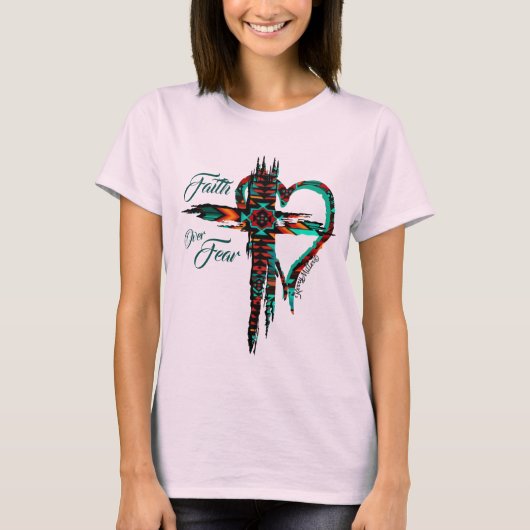 Faith Over Fear, Southwest Cross Twitter T-shirt (Voorkant)