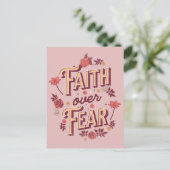 Faith over Fear tekstontwerp Briefkaart (Staand voorkant)
