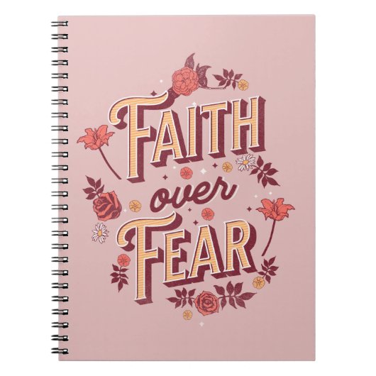 Faith over Fear tekstontwerp Notitieboek (Voorkant)