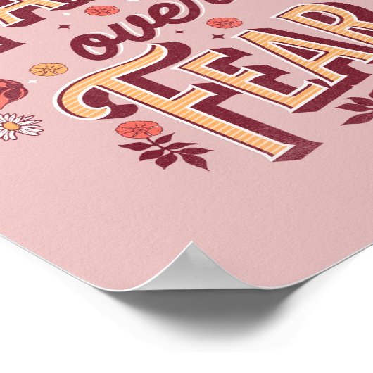 Faith over Fear tekstontwerp Poster (Hoek)