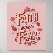 Faith over Fear tekstontwerp Poster (Voorkant)
