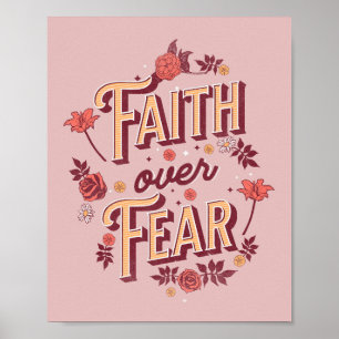 Faith over Fear tekstontwerp Poster