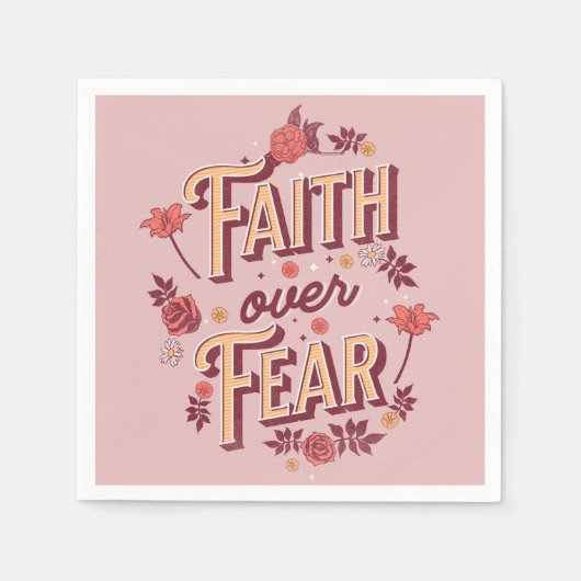 Faith over Fear tekstontwerp Servet (Voorkant)